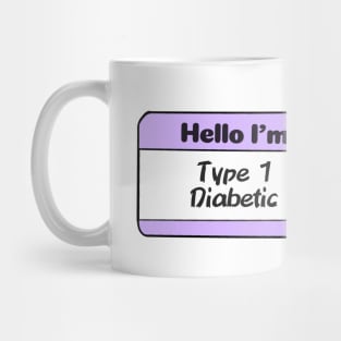 T1D Nametag - Lavender Mug